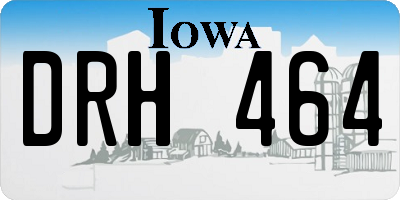 IA license plate DRH464