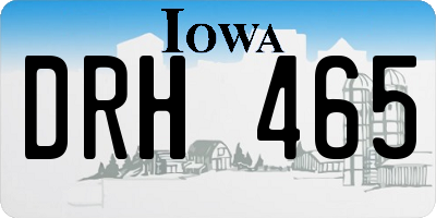 IA license plate DRH465