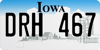 IA license plate DRH467