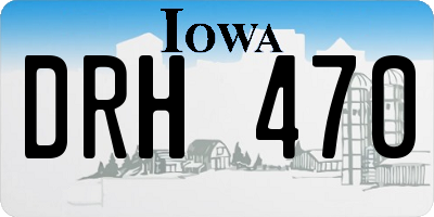 IA license plate DRH470