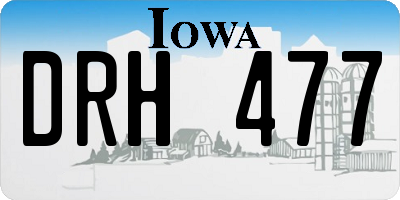 IA license plate DRH477