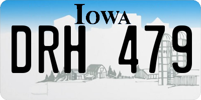 IA license plate DRH479