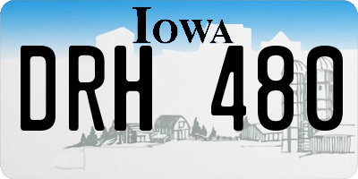 IA license plate DRH480