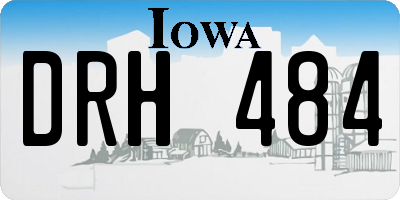 IA license plate DRH484