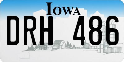 IA license plate DRH486