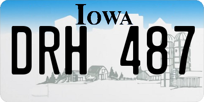 IA license plate DRH487