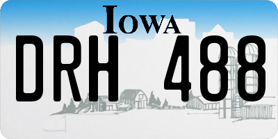 IA license plate DRH488