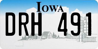IA license plate DRH491