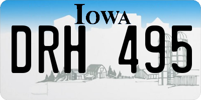 IA license plate DRH495