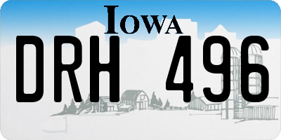 IA license plate DRH496