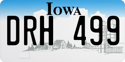 IA license plate DRH499