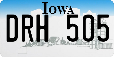 IA license plate DRH505