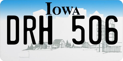 IA license plate DRH506