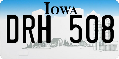 IA license plate DRH508