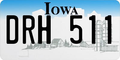 IA license plate DRH511