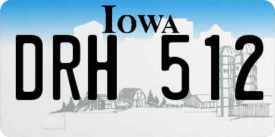 IA license plate DRH512