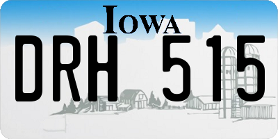 IA license plate DRH515