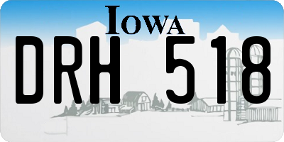 IA license plate DRH518
