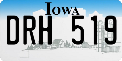 IA license plate DRH519
