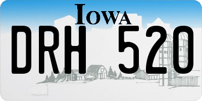 IA license plate DRH520