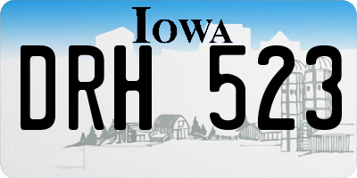 IA license plate DRH523