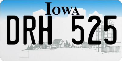IA license plate DRH525