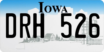 IA license plate DRH526