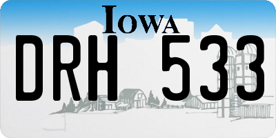 IA license plate DRH533