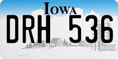 IA license plate DRH536