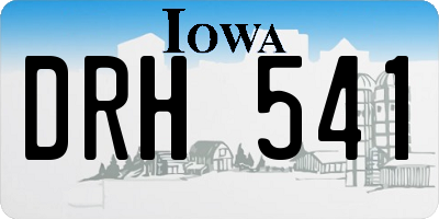 IA license plate DRH541