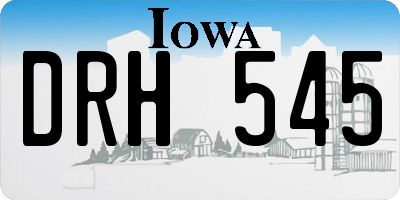 IA license plate DRH545