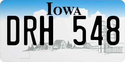 IA license plate DRH548