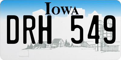 IA license plate DRH549
