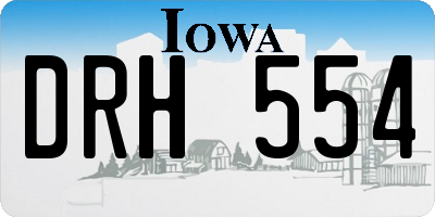 IA license plate DRH554