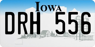 IA license plate DRH556