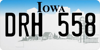 IA license plate DRH558