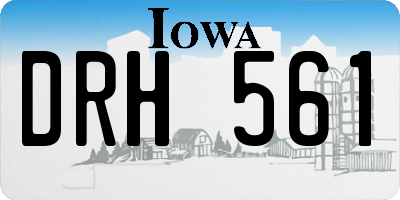 IA license plate DRH561