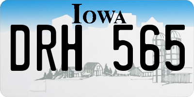 IA license plate DRH565