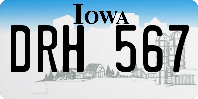 IA license plate DRH567