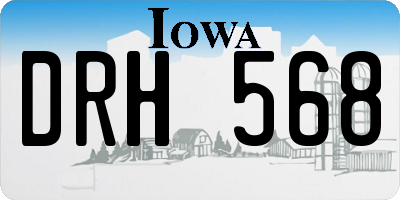 IA license plate DRH568