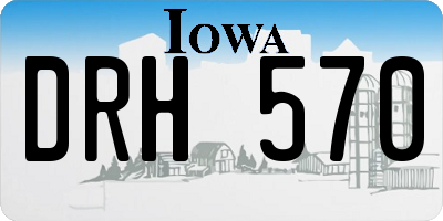IA license plate DRH570
