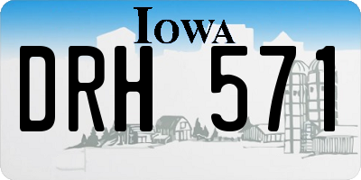 IA license plate DRH571