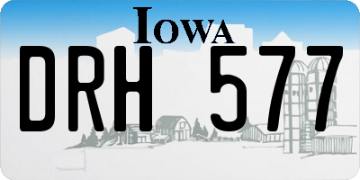 IA license plate DRH577