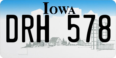 IA license plate DRH578