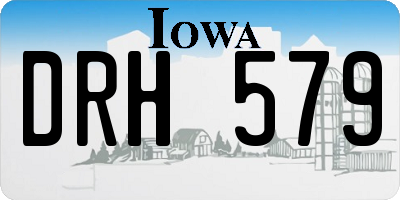IA license plate DRH579