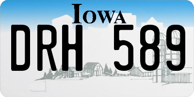 IA license plate DRH589