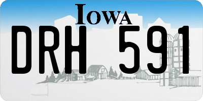 IA license plate DRH591