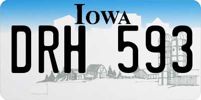 IA license plate DRH593