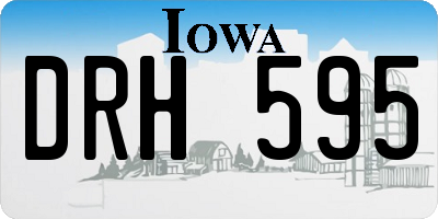 IA license plate DRH595