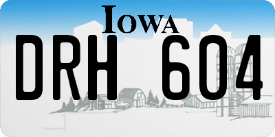 IA license plate DRH604